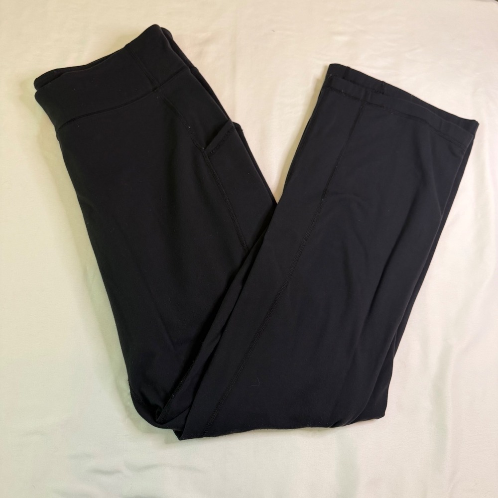 Duluth Trading Co Noga Classic Pants Black Straight Leg Pockets Size Medium x 31